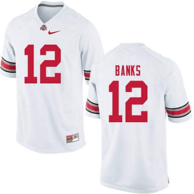 Men's Ohio State Buckeyes #12 Sevyn Banks White Nike NCAA College Football Jersey Anti-slip OLI1044JE